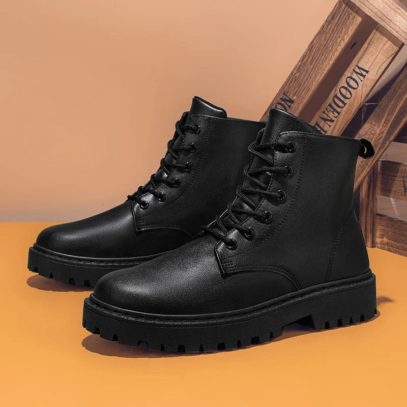 Men's Waterproof Hiking Boots Anti-Slip Sole Black