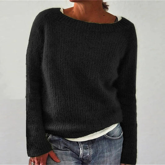 Women's Long Sleeve Knit Sweater Cozy Casual - Fashinoza