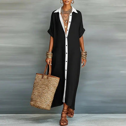 Women's Linen Long Sundress Shirt