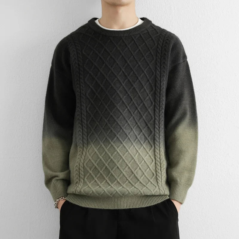 Gradient Diamond Knit Sweater