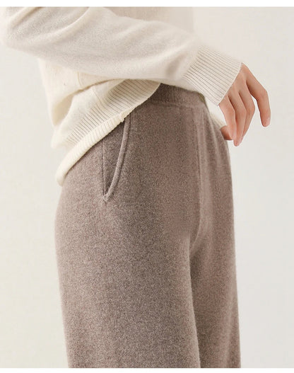 Relaxed Wide-Leg Pull-On Pants