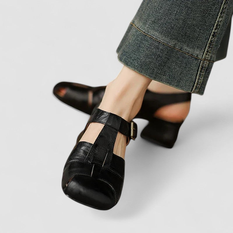 Women's Closed Toe Slingback Mary Jane Shoes