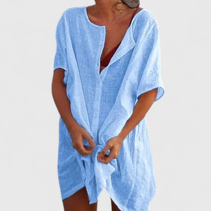 Dana | Womens Loose Button Beach Cover Up Shorts