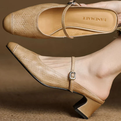 Margaux Women's Genuine Leather Mules - 
Fashinoza