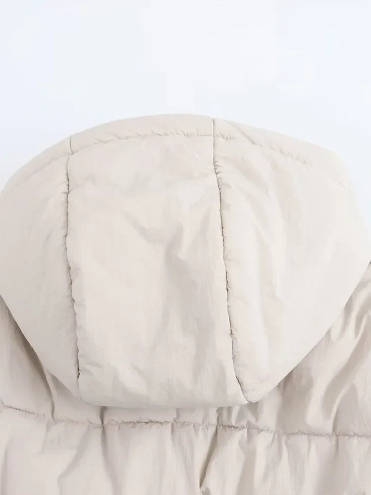 Women's Quilted Puffer Jacket Hooded Thick Warm Winter Coat
