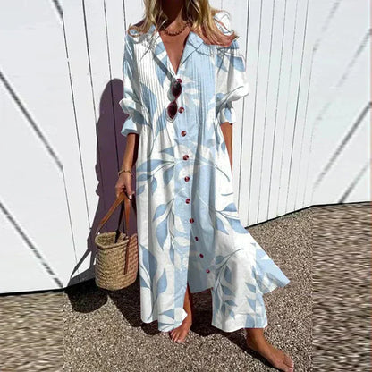 Women's Printed V-Neck Dress