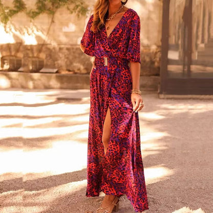 Women's Bohemian Maxi Dress Long Summer - 
Fashinoza