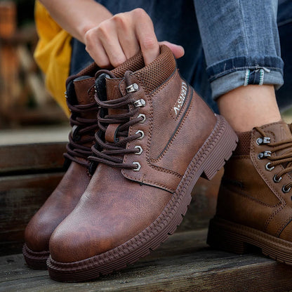 Men's Steel Toe Work Boots Waterproof Slip-Resistant - Fashinoza