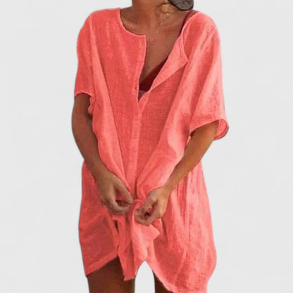 Dana | Womens Loose Button Beach Cover Up Shorts
