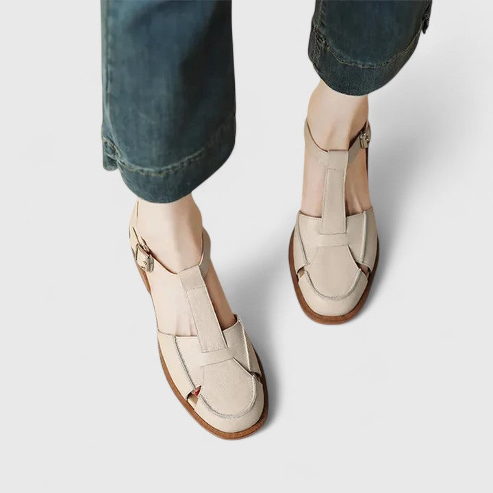Women's Closed-Toe T-Strap Sandals