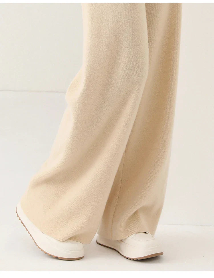 Relaxed Wide-Leg Pull-On Pants