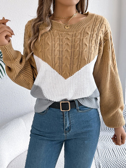 Women's Chevron Stitch Pullover Sweater