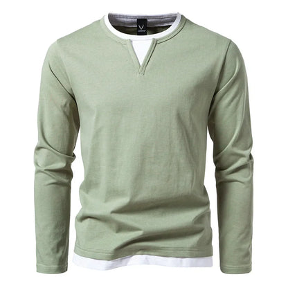 Men's Long Sleeve Henley Shirt