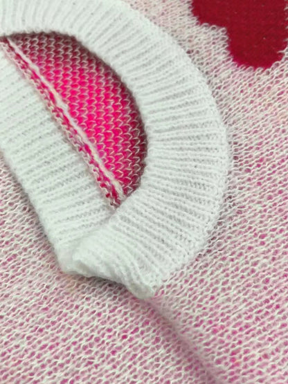 Women's Heart Print Sweater