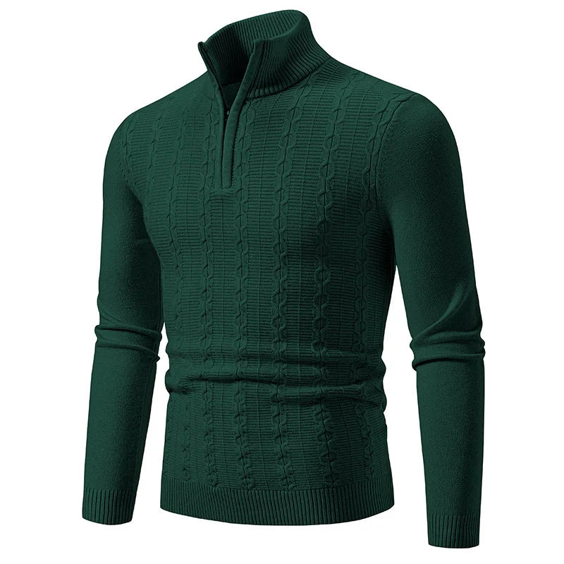 Cable Knit Half-Zip Sweater