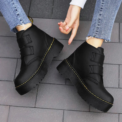 Leather Women's Platform Shoes