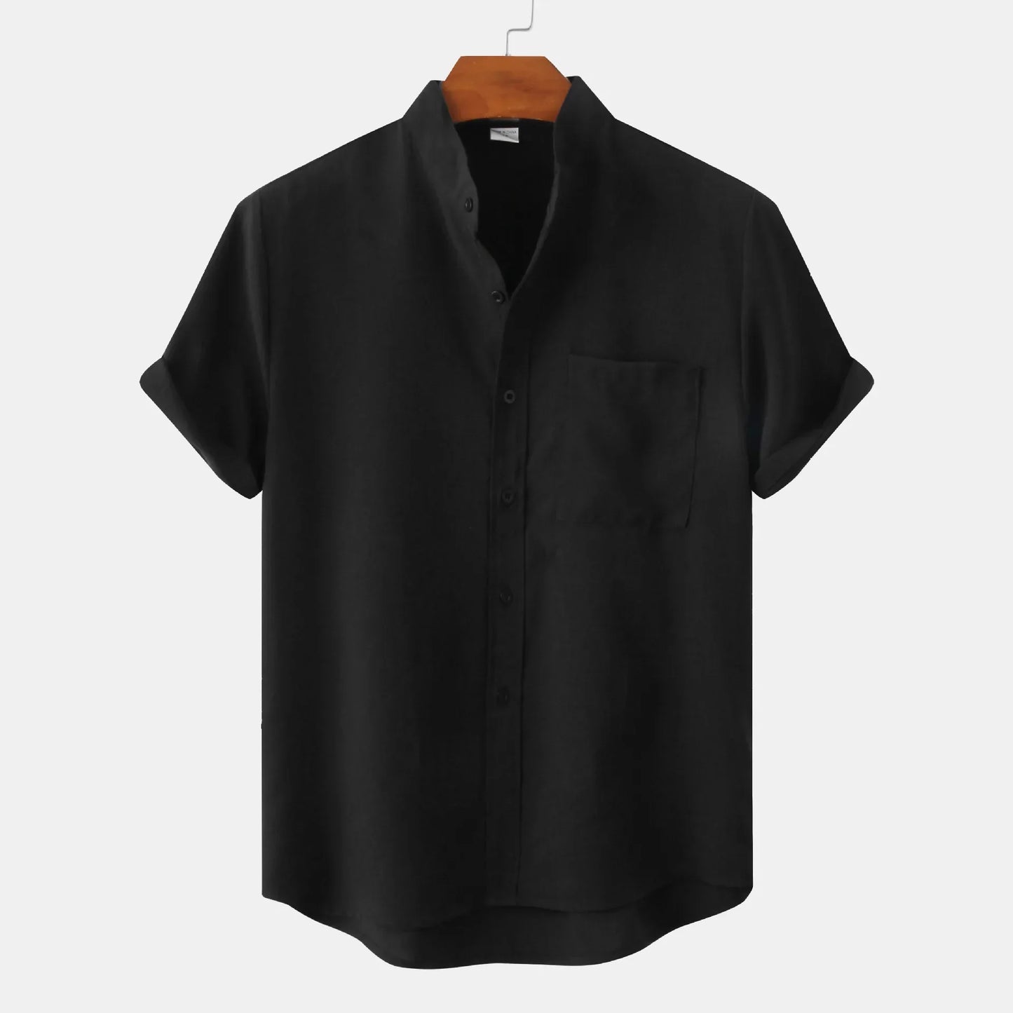 Men's Short Sleeve Button Down Shirt With Chest Pocket - Fashinoza