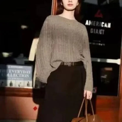 Women's Textured Long Sleeve Sweater