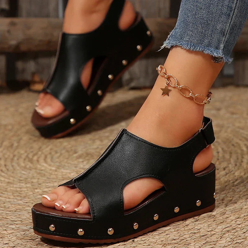 Women's Platform Cushioned Sandals - Fashinoza