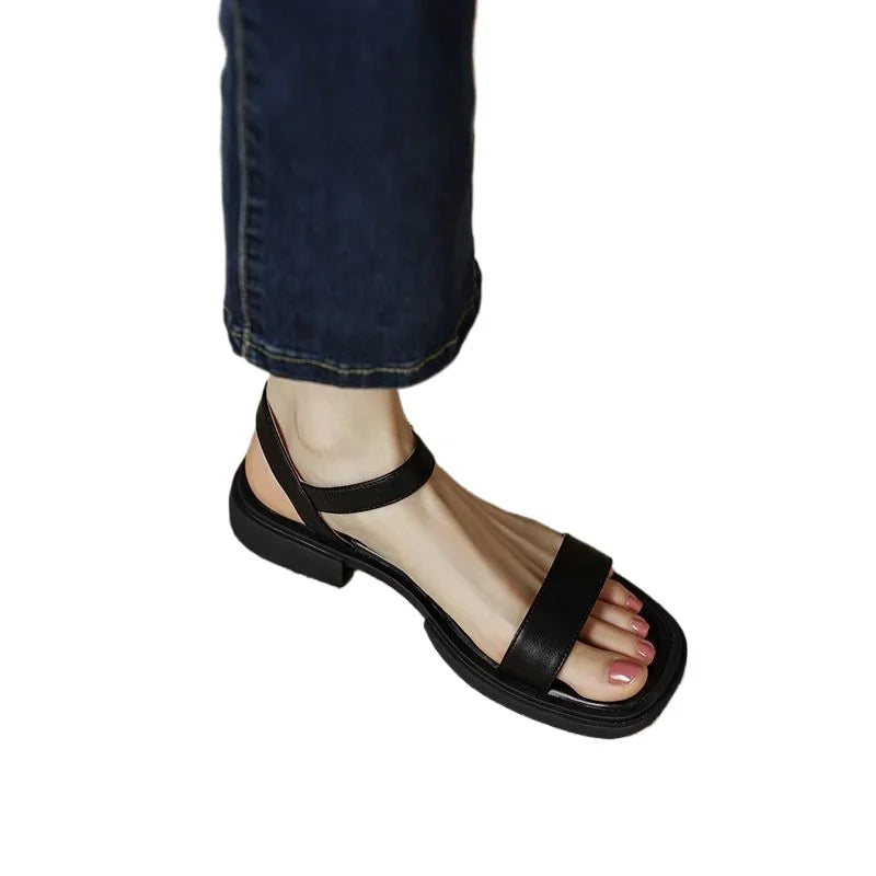 Women's Slip-On Buckle Sandals