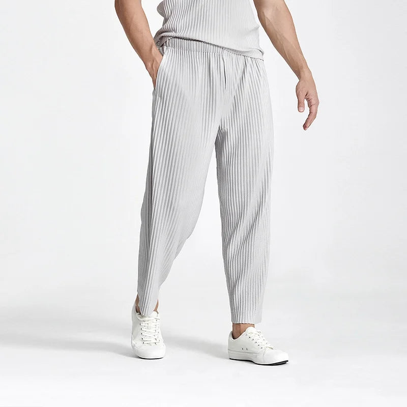 Toscano Men's Pleated Summer Pants - 
Fashinoza