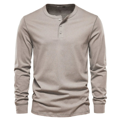 Nathan | Men Spring Long Sleeve Henley Top