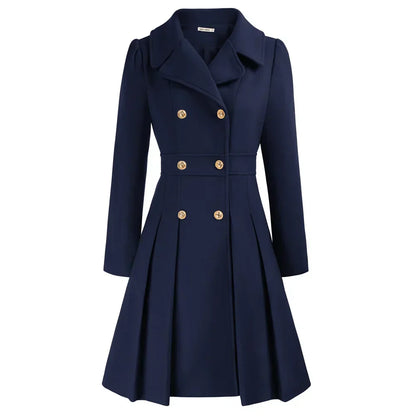 Women's Wool A-Line Peacoat - 
Fashinoza