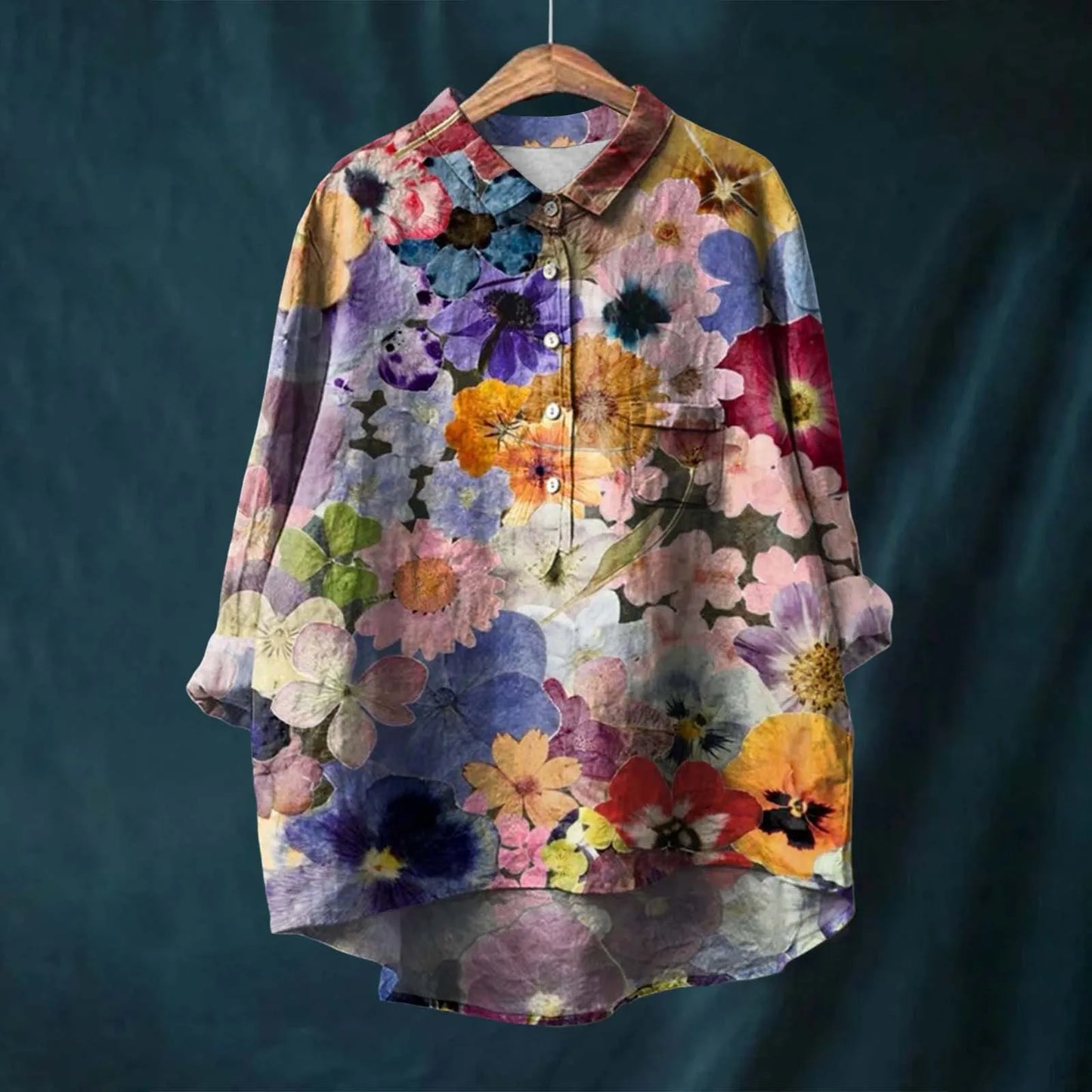 Jasmine | Women Spring Printed Button Top
