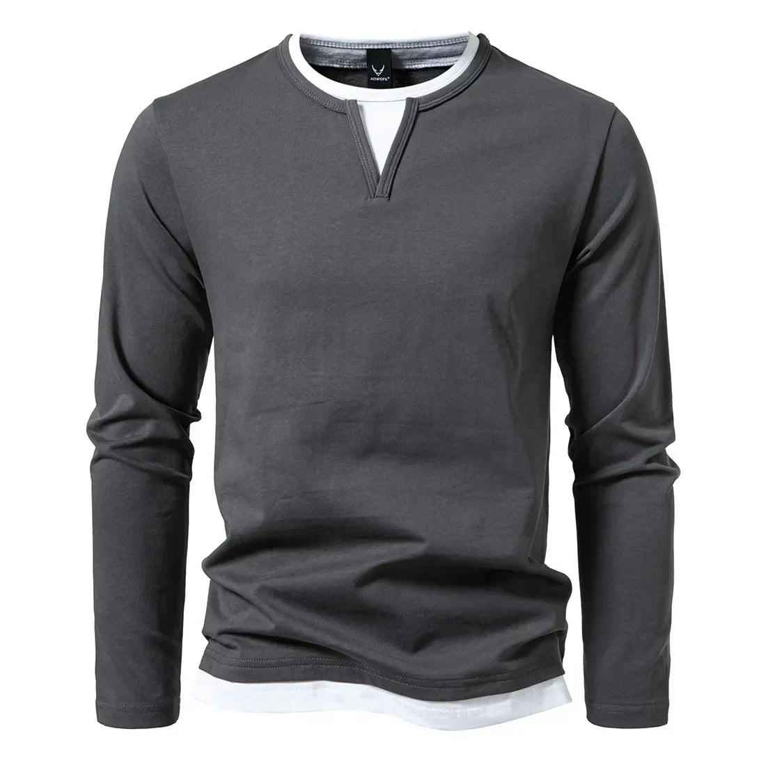 Men's Long Sleeve Henley Shirt