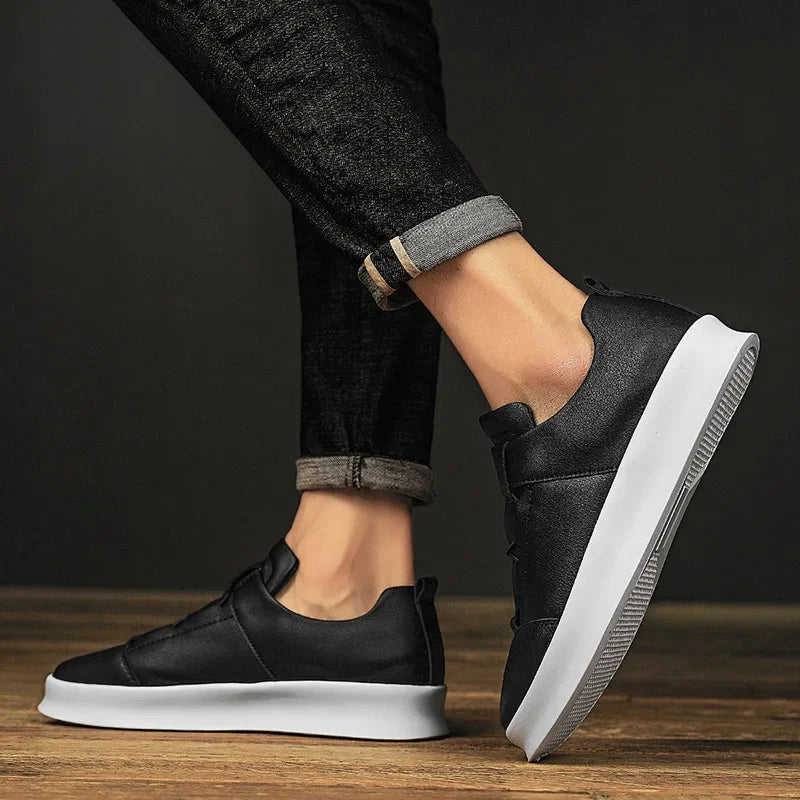 Men's Italian Leather Sneakers Marino