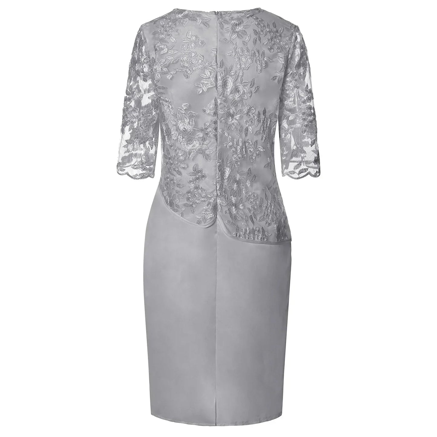 Women's Embroidered Dress Knee Length