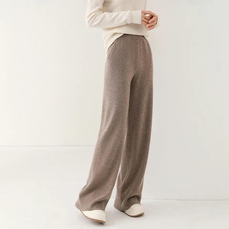 Relaxed Wide-Leg Pull-On Pants