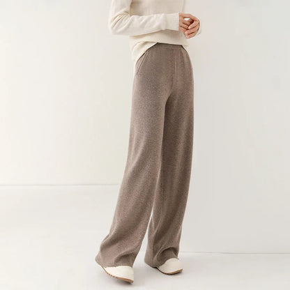 Relaxed Wide-Leg Pull-On Pants