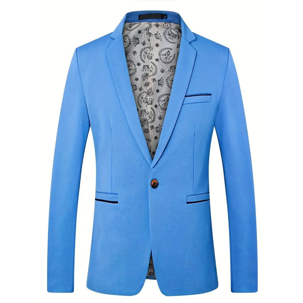 Men's Blazer Refined Wool Tailored Fit - Fashinoza