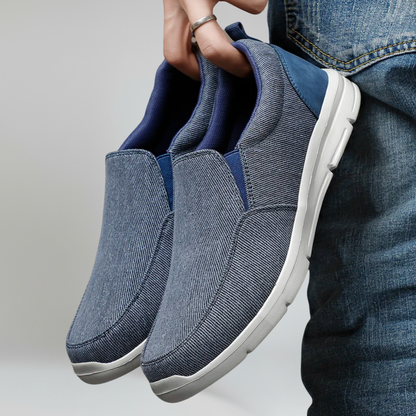 Men’s Slip-On Canvas Loafers Breathable Lightweight Outdoor Walking Sneakers