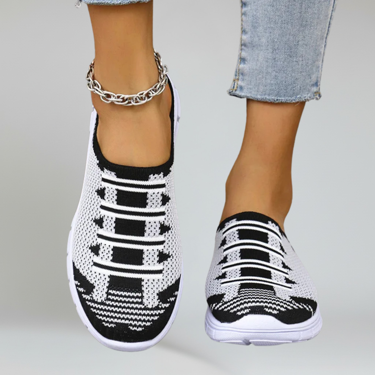Women’s Slip-On Walking Mules with Breathable Air Mesh and Platform Rubber Outsole