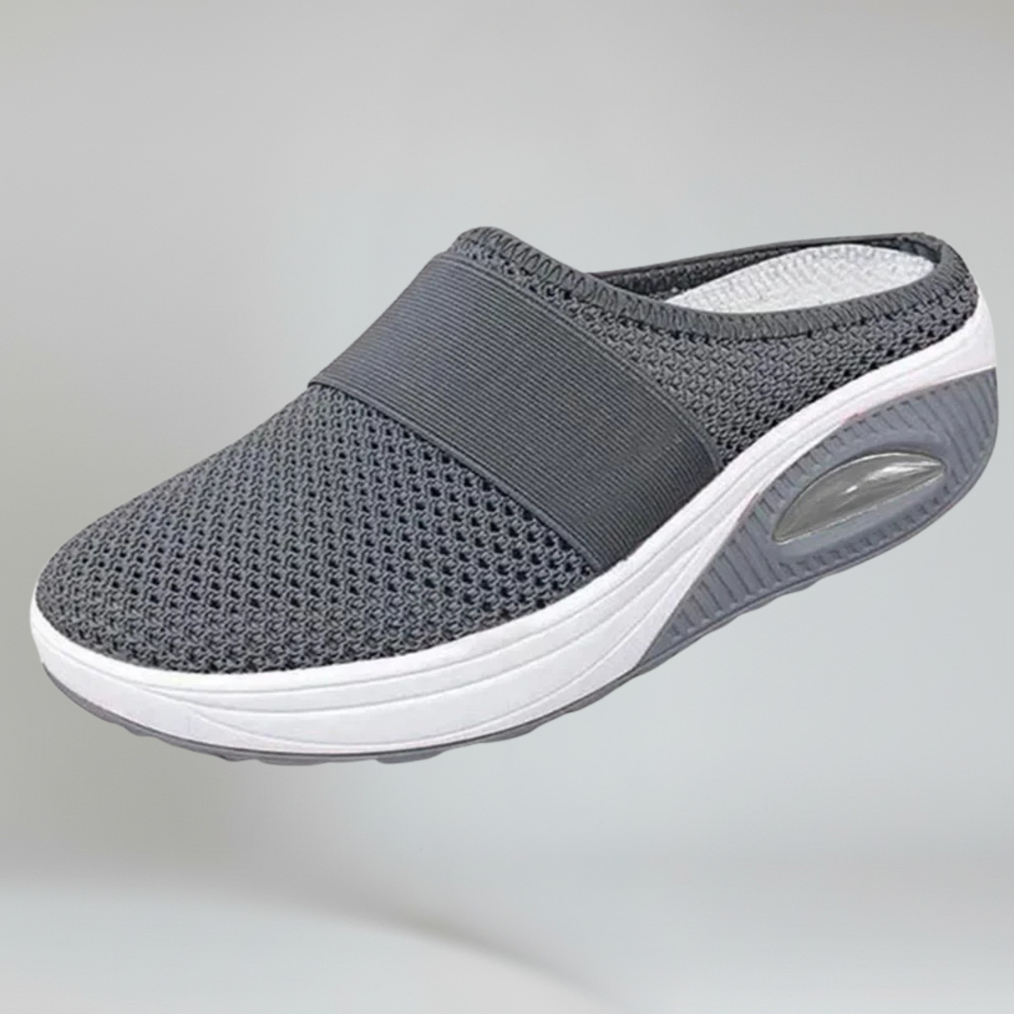 Women’s Slip-On Walking Sandals Breathable Nylon Mesh Knit Backless Mules