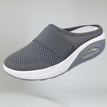 Women’s Slip-On Walking Sandals Breathable Nylon Mesh Knit Backless Mules