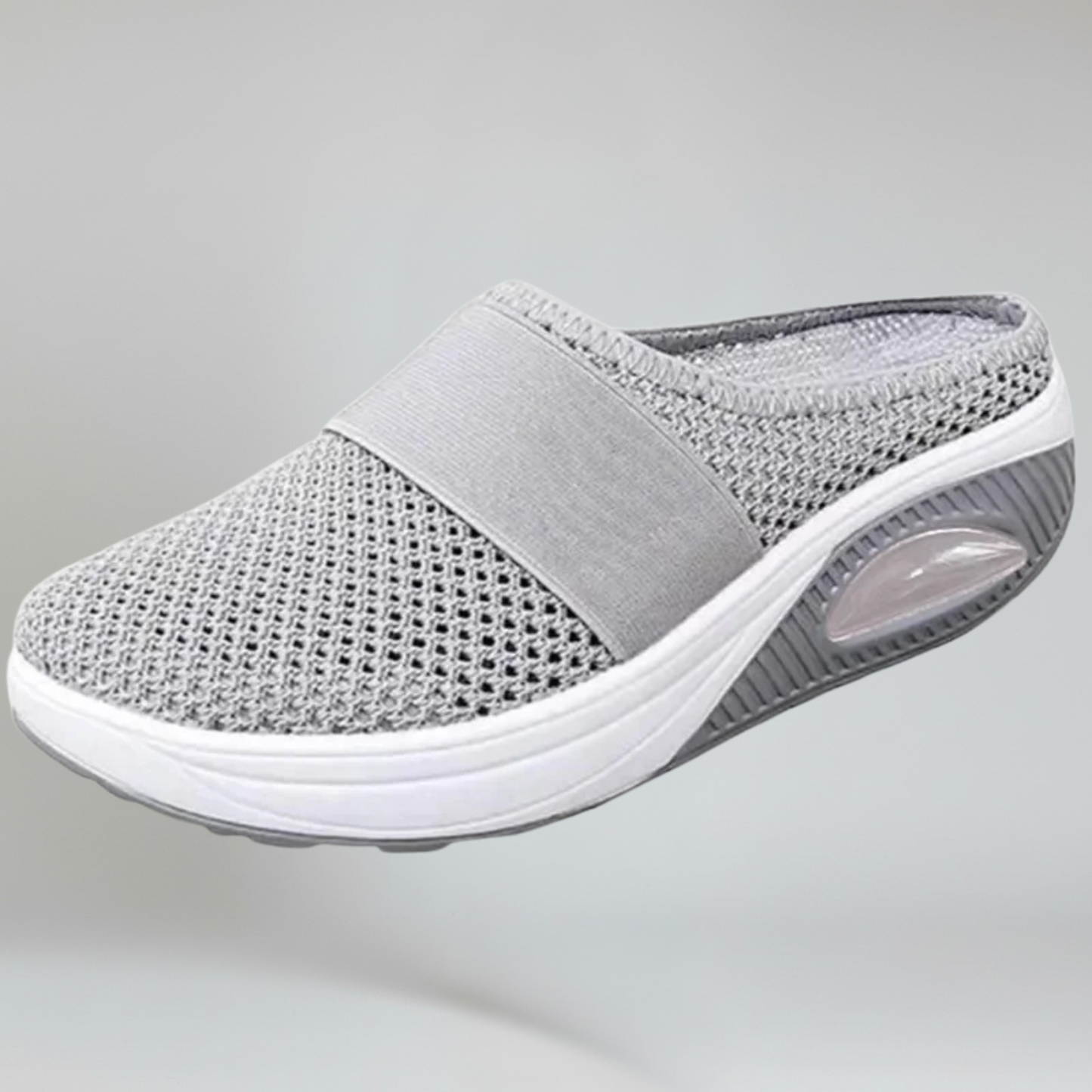 Women’s Slip-On Walking Sandals Breathable Nylon Mesh Knit Backless Mules