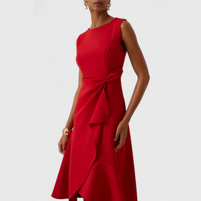 Women's Sleeveless Ruffle Hem Dress