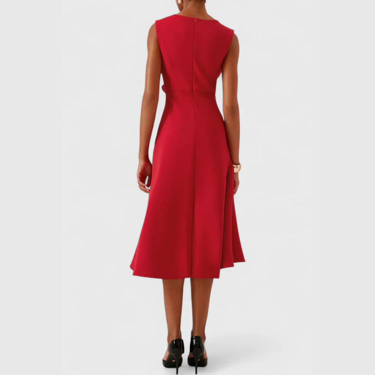 Women's Sleeveless Ruffle Hem Dress