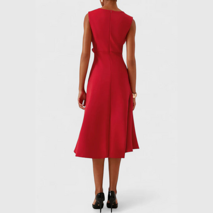 Women's Sleeveless Ruffle Hem Dress