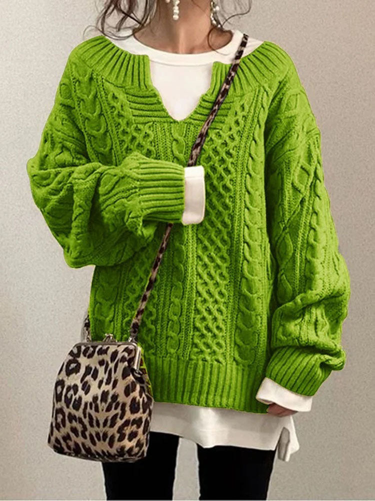 Emily | Women Spring Cable Knit Sweater