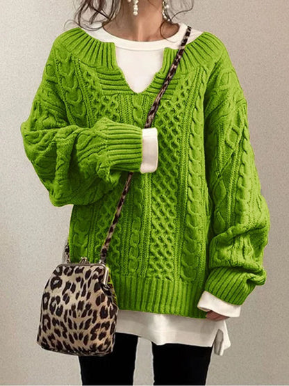 Emily | Women Spring Cable Knit Sweater