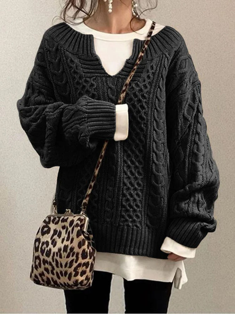 Emily | Women Spring Cable Knit Sweater