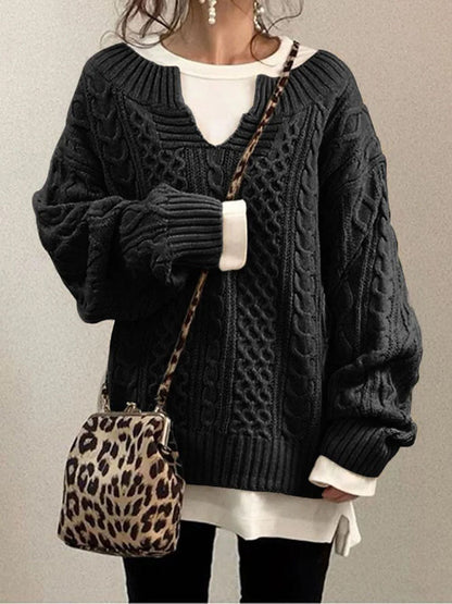 Emily | Women Spring Cable Knit Sweater
