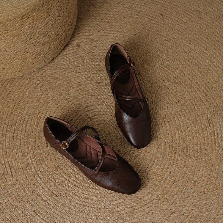 Elora Leather Flats
