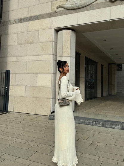Ribbed Long Sleeve Maxi Dress