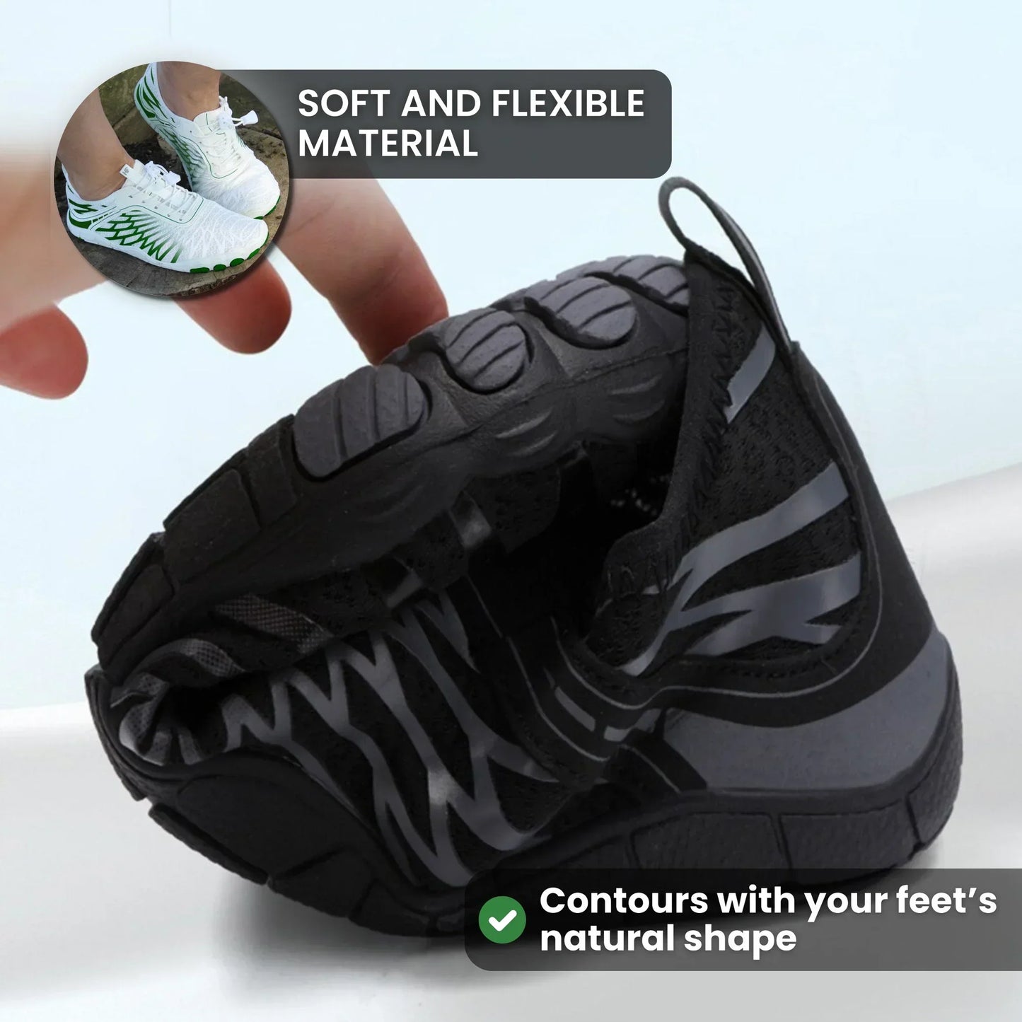 Barefoot Orthopedic Walking Shoes Men Lightweight Wide Toe Box Quick-Drying Sneakers