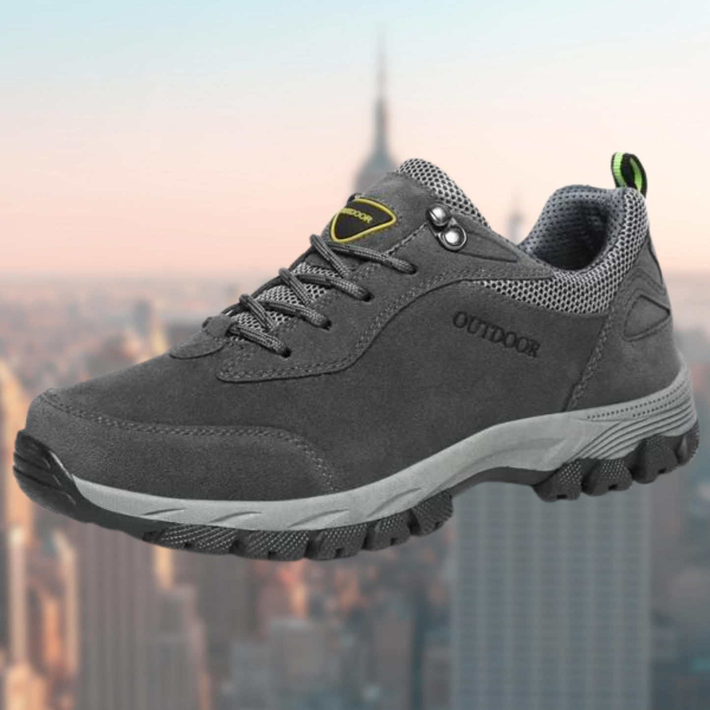 Men's Orthopedic Hiking Shoes Waterproof Non-Slip Lace-Up Outdoor Walking Sneakers